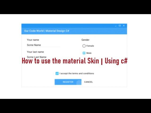 How to use Material Design Controls with C#