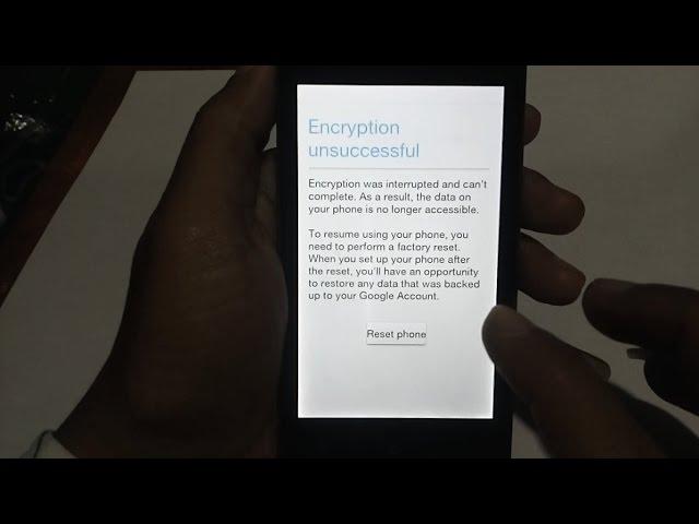 How to fix Encryption unsuccessful MTK Android