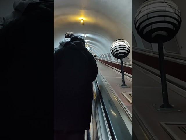 Tbilisi Georgia metro, Rustaveli station, escalator