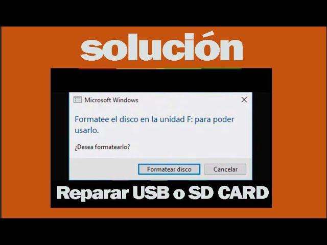 como recuperar datos sin formatear cuando tu usb o sdcard te pide dar FORMATO