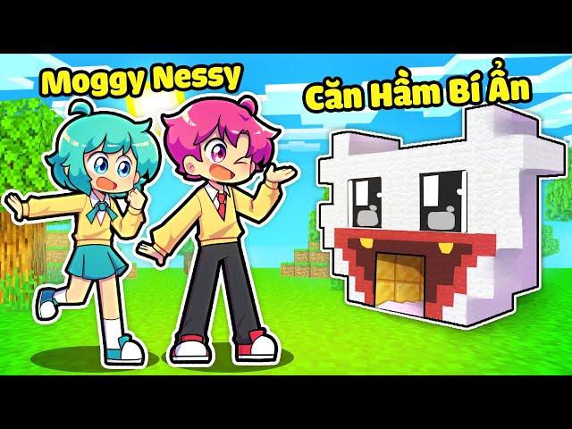 HIHA VÀ YUMMIE KHÁM PHÁ CĂN HẦM BÍ MẬT CỦA MOGGY NESSY TRONG MINECRAFT*CĂN HẦM MOGGY 