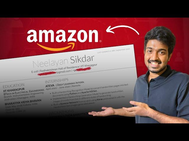 This RESUME got me into AMAZON | GeekyBaller