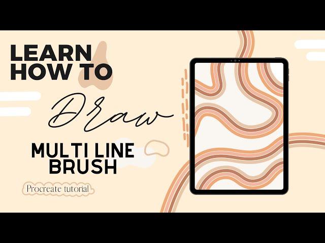 Procreate Tutorial: How to Create a Multi Line Brush #procreatetutorial #procreate #satisfying