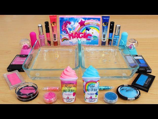 Pink vs Blue - Mixing Makeup Eyeshadow Into Slime Special Series 135 Satisfying Slime Video