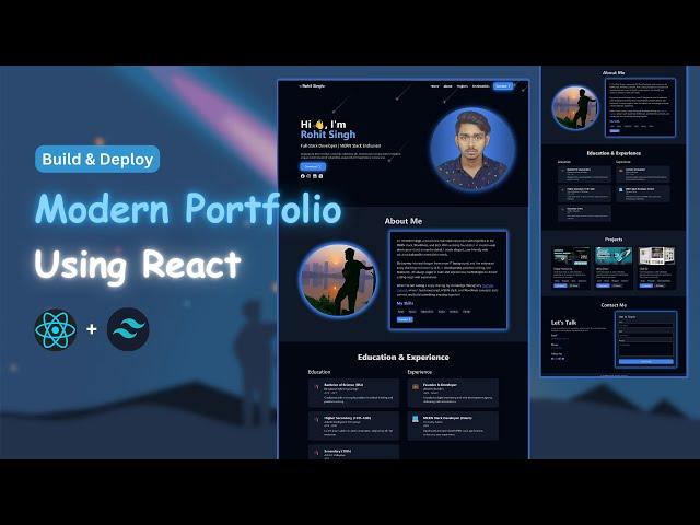 Build a Portfolio Website Using React JS, Tailwind CSS & Framer Motion