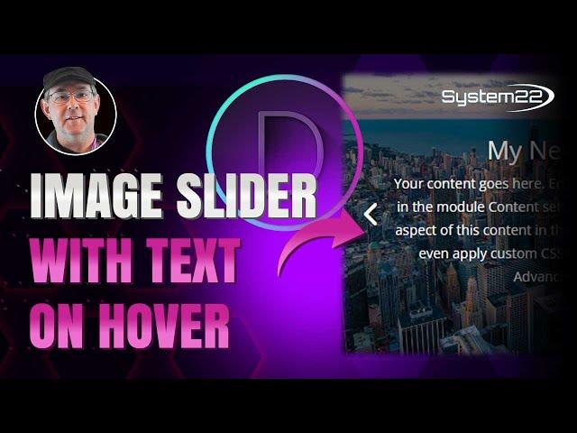 Divi Theme Image Slider With Text On Hover 