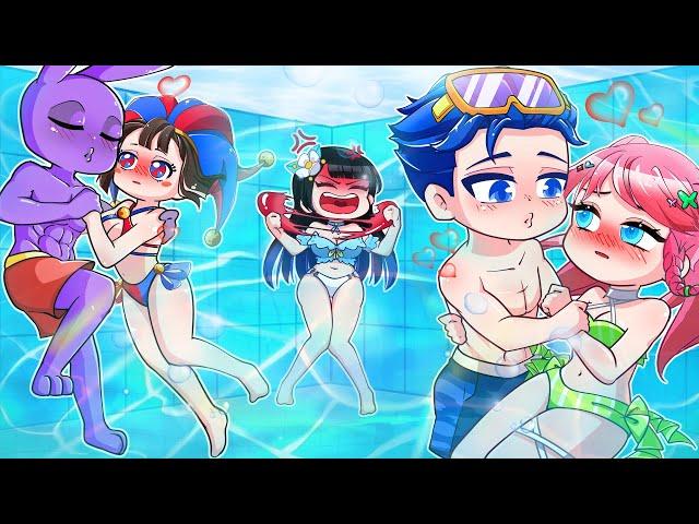 Jax & Pomni vs Anna & Alex Love Ocean  - Digital Circus x Gacha Club Animation