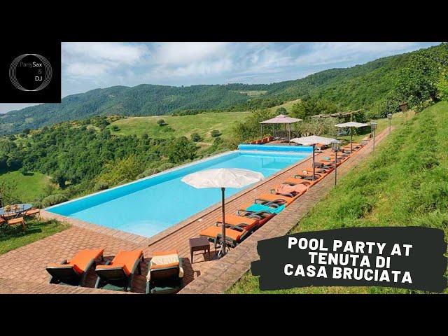 Latch - Disclosure - Sax Cover during Pool Party at Tenuta Casa Brucciata in Perugia, Tuscany, Italy