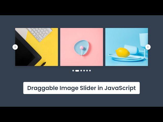 Create A Draggable Image Slider in HTML CSS & JavaScript | Mobile Friendly Slider in JavaScript