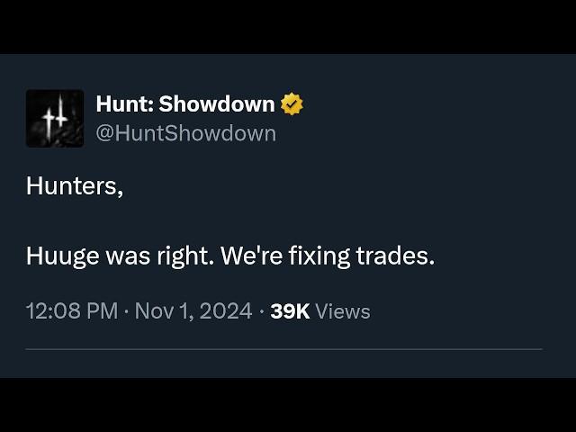 The Hunt Showdown Trade Update That Changes EVERYTHING - Huuge