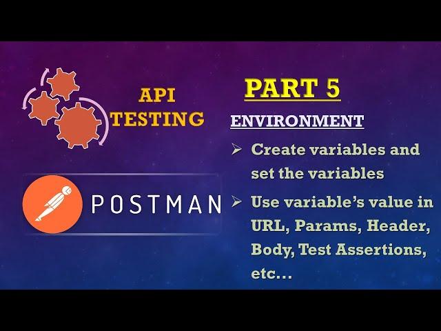 Part 5: POSTMAN SERIES(Environment | Create and Set Variables | Use Variable’s Value in URL, Params)