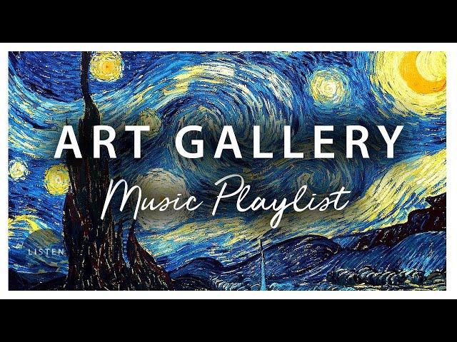 You Are Walking Through A Peaceful Art Gallery With Classical Music And Beautiful Art