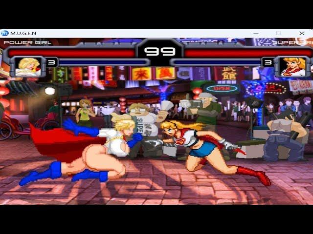 Supergirl vs Power Girl SUPER CRAZY FIGHT DC Comics Mugen Epic Battle Tribute 2023