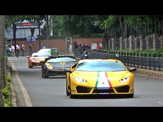 30 + Lamborghini's Accelerating - GIRO INDIA 2019 - Aventador SVJ, Performante...