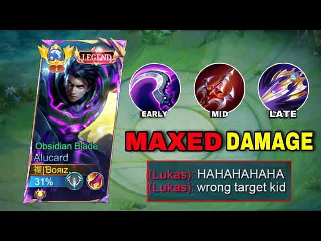 ALUCARD ABUSE NEW MAX DAMAGE BUILD AND EMBLEM(true damage abuse must try) MLBB