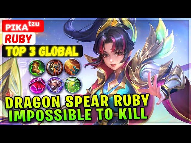 Dragon Spear Ruby, Impossible To Kill [ Top Global Ruby ] ᴘɪᴋᴀᵗᶻᵘ - Mobile Legends Emblem And Build