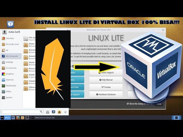 CARA INSTALL LINUX-LITE DI VIRTUAL BOX