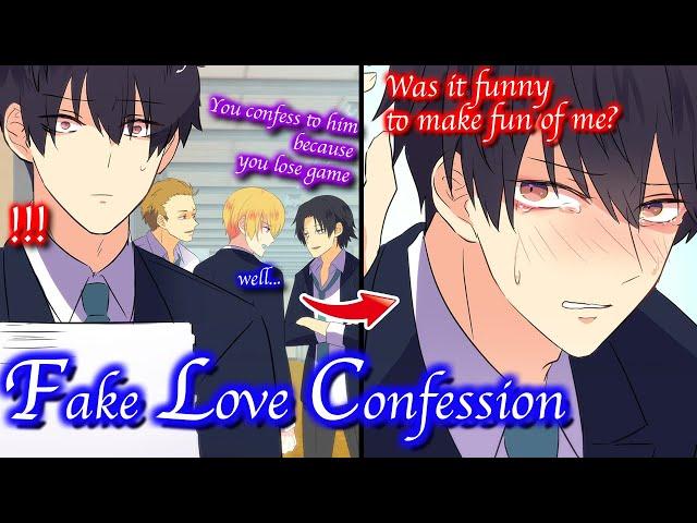 【BL Anime】The cutest boy in school confessed to a nerd for a punishment game.