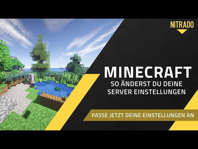 Wie ändere ich meine #Minecraft Servereinstellungen? ️ - #Nitrado #Tutorial