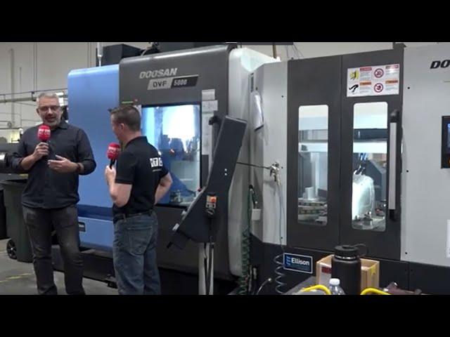 Doosan DVF 5000 with AWC cuts cycle time from more than 4 hours to just 15 mins at Son-Aero