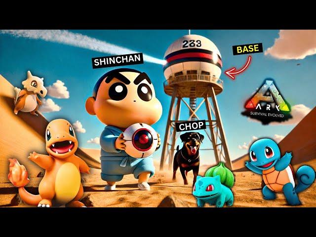 SHINCHAN & CHOP Use Pokémon to Crush My ARK Base! | Ark Survival Evolved