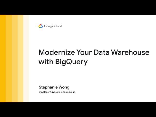 Modernize your data warehouse with BigQuery