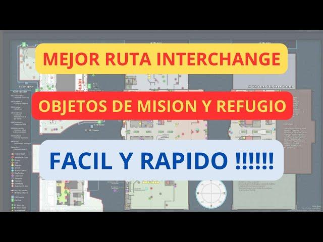 Ruta loot Interchange para conseguir objetos de mision y refugio. Tarkov