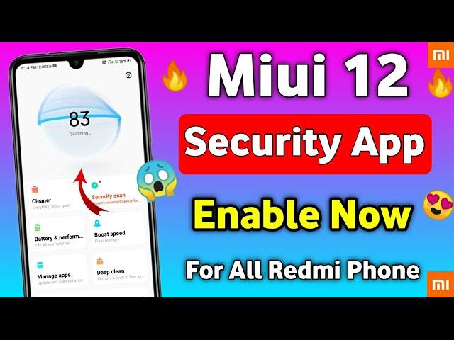 Install Miui 12 Security App  in Any Redmi Device | All Device Supported 