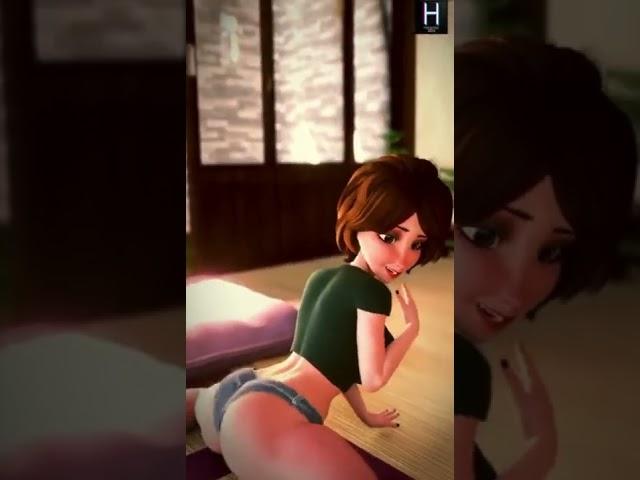 Aunt cass twerking a lilte bit |3D Animation | Big hero 6 #shorts #short #3danimation #auntcass