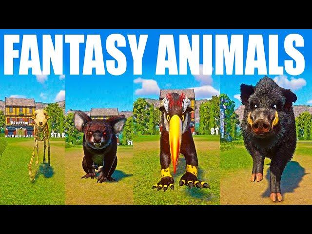 Fantasy Animals Speed Race in Planet Zoo included Hogzilla, Fluonzo, Bone Wolf, Drop Bear