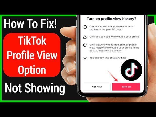 Fix -Tiktok Profile View Option Not Showing (New Features) | Fix tiktok profile view option