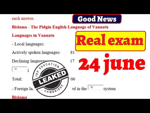 breaking news 24 june real exam listening with answers| real exam ielts listening 24 june prediction