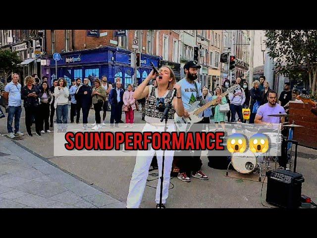 OMG.. SHE CAME ALIVE with street performance !! Pink So What - Allie Sherlock cover & The3buskteers