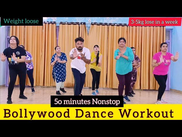 54 min Nonstop Bollywood Dance Workout | Bollywood Zumba Fitness with saroj sir | New 2023 video|