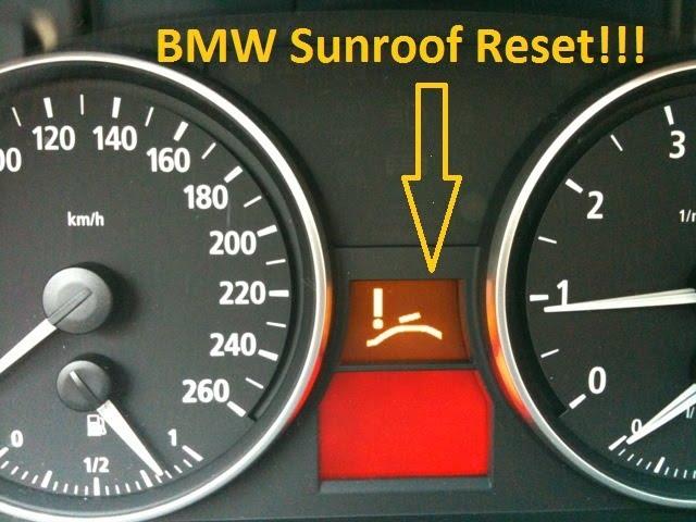 Sunroof won't close! No Problem! Reset your BMW sunroof!!