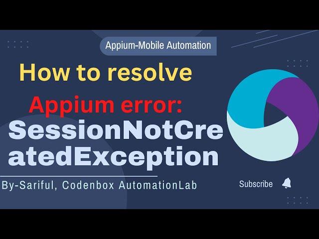 Appium-Error: How to resolve "SessionNotCreatedException" || "Socket hang up" error on windows OS