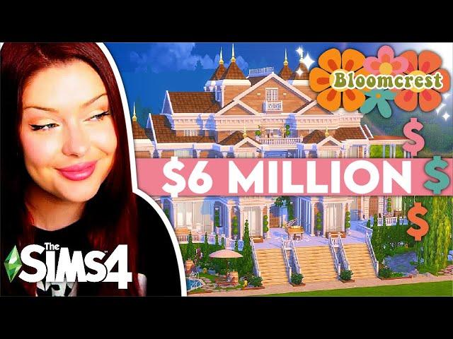 OVER $6 MILLION Mansion Build in The Sims 4 // Sims 4 Bloomcrest Budget Build Challenge