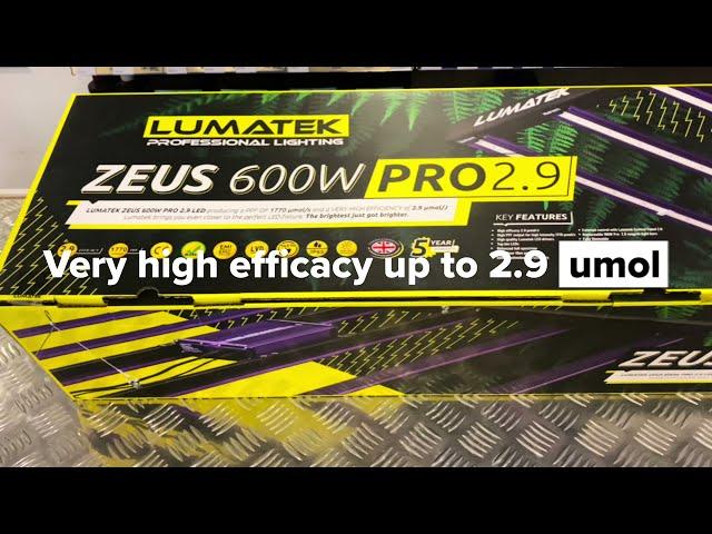 First look at LUMATEK ZEUS 600W PRO 2.9 LED Grow Light unboxing right here @ Hytec Hydroponics