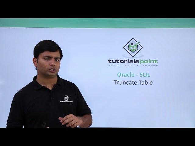 Oracle - SQL - Truncate Table