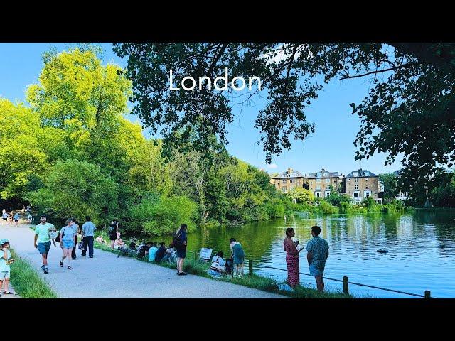 Heatwave In London | HAMPSTEAD HEALTH WALK | Heath Pond | Kenwood House | 2024 | 4K