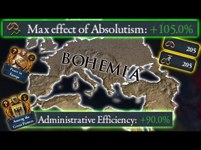 Bohemia WORLD CONQUEST Using +205% Absolutism