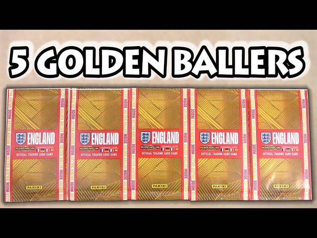 Opening 5 Panini ADRENALYN XL 2024 ENGLAND Golden Baller Packs | *NEW* GOLDEN BALLER In Every Pack