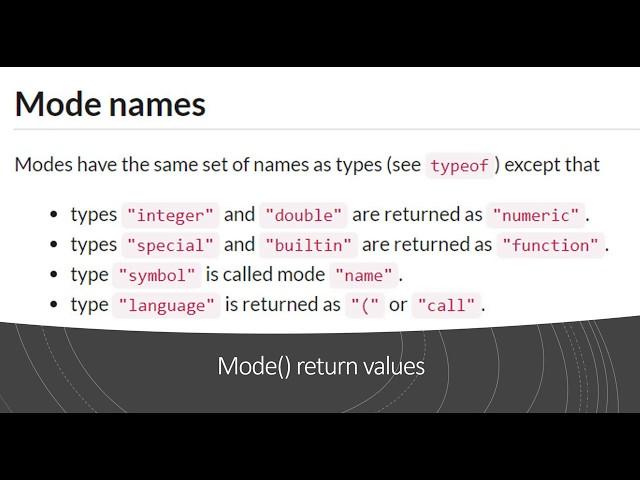 R 3 | Understanding  typeof class and mode functions | Difference explained