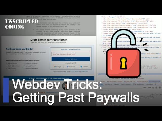 Here's how to get past many website paywalls!  | Unscripted Coding