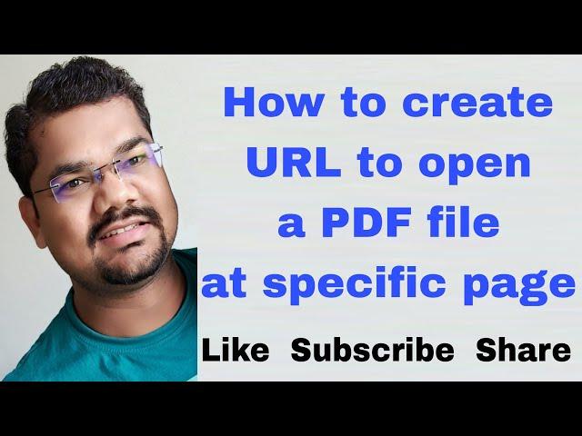 How to create URL Link to open a PDF file at a Specific Page | Create web link for PDF Specific Page