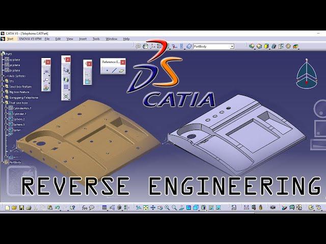 CATIA V5 REVERSE ENGINEERING !! From Scanned Data to solid catpart!