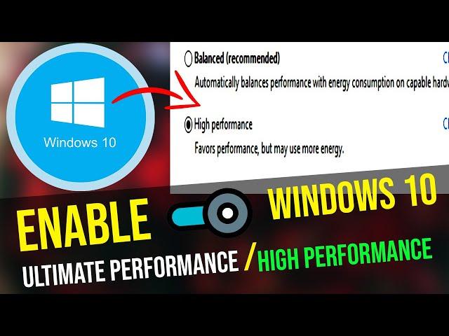 How to Enable Windows 10 Ultimate Performance/High Performance Mode