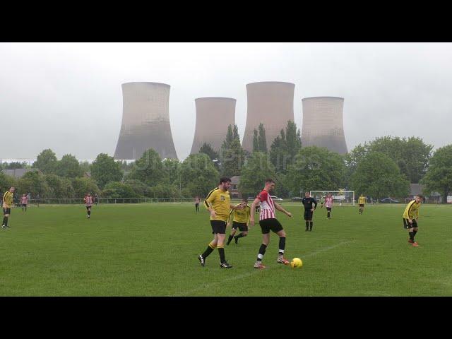 Football match interrupted by power station demolition explosion