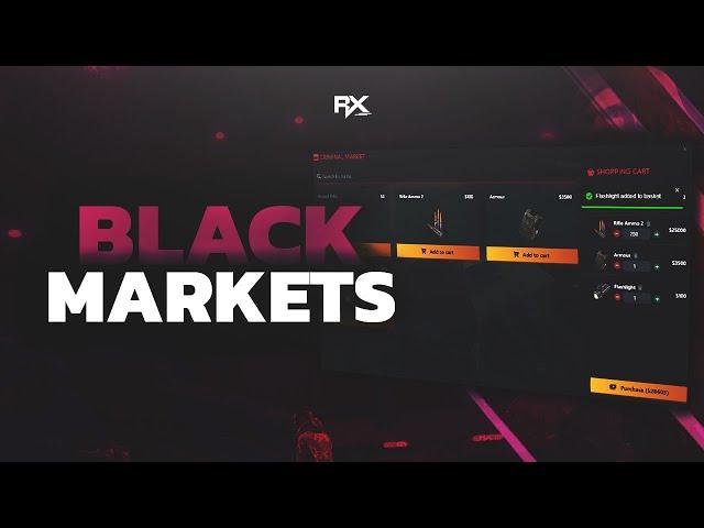 Black Markets - FiveM Script (ESX, QBCORE & QBOX)