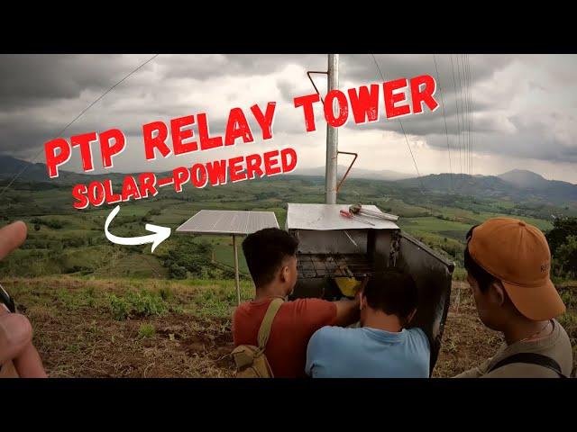 Pagtatayo ng PTP Relay Tower with Solar Setup